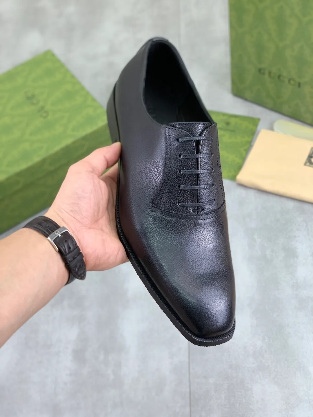 Men's men's shoes 💰P560 [New style] Water dyed cowhide 💰💎💎💎 [Gucci] GUCCI high-end men's formal business leather shoes, original order 1:1! Original imported high-end open-edge beaded calfskin, original metal buckle, imported first-layer cowhide lining for feet. Original outsole, men's shoe size: 39-44 (customized to 45) 2️⃣ colors available